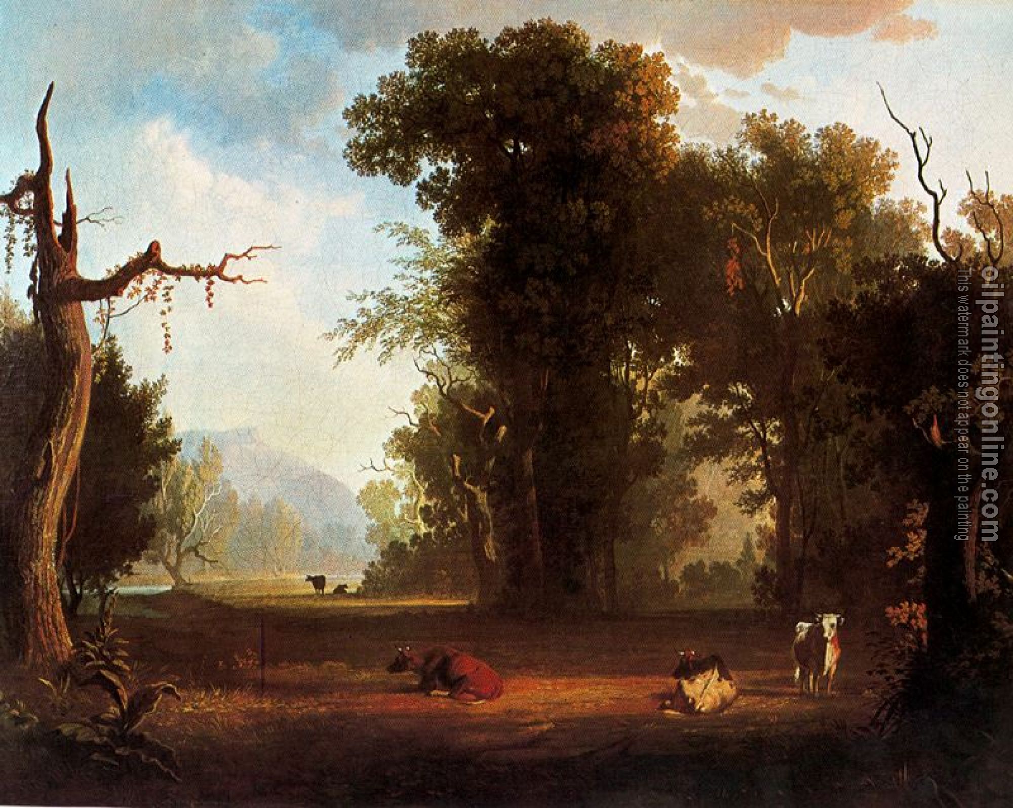 George Caleb Bingham - Landscape with Cattle